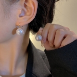 【真金电镀】韩国简约珍珠轻奢气质法式小众高级设计感耳钉耳饰【环保】