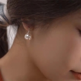 【真金电镀】韩国简约珍珠轻奢气质法式小众高级设计感耳钉耳饰【环保】