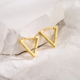 S925银针韩国简约三角形几何小众个性高级设计感耳扣耳饰