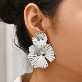 【1-4左右】S925银针韩国简约欧美时尚花朵个性夸张时尚轻奢高级设计感耳钉耳饰