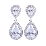 韩国简约精致镶钻水滴超闪轻奢小众气质高级设计感耳钉耳饰