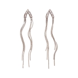 【真金电镀】韩国简约时尚轻奢流苏冷淡风个性高级设计感耳钉【环保】