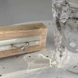 【真金电镀】韩国简约小众素圈锆石轻奢冷淡风高级设计感开口戒指【环保】