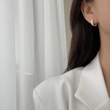 【真金电镀】韩国简约气质方形冷淡轻奢小众高级设计感耳扣耳饰【环保】