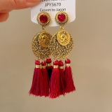 韩国镶钻人像流苏耳环新中古风百搭耳钉汉服高级感气质耳饰批发