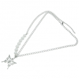 ins韩国网红同款复古蝴蝶吊坠配饰潮流巴洛特珍珠合金多层项链女