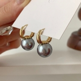 韩国简约珍珠个性精致时尚气质轻奢小众高级设计感耳扣耳饰
