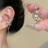韩国不对称流苏耳骨夹无耳洞轻奢设计感高级耳饰网红个性耳夹