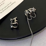 韩国不对称流苏耳骨夹无耳洞轻奢设计感高级耳饰网红个性耳夹