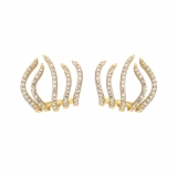 新款爆款金属风 欧美流行夸张异形五爪耳钉 厂家批发跨境热销