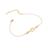 韩国圆形锆石手环韩版复古网红时尚手链ins小众设计冷淡风手饰品