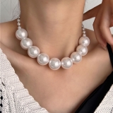 气质高级感大小珍珠拼接项链女锁骨链小众设计时髦轻奢风颈链饰品