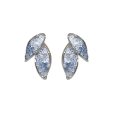 韩国ins树叶水晶耳钉小众创意设计感耳环甜美时尚百搭耳饰女