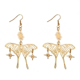 跨境外贸 亚马 新款 波西米亚金色星星/太阳和蝴蝶吊坠耳环