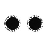 银针耳钉女黑色小巧耳环女小众设计高级感夏季气质冷淡风