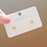 迷你镂空玫瑰花云彩耳钉女法式甜美精致小巧睡觉免摘耳饰