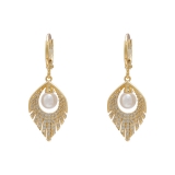 韩国珍珠耳坠小众设计感高档耳环2024年新款轻奢气质百搭秋冬耳饰