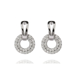 【特价品】韩国个性浪漫圆形几何耳环女耳坠韩版淑女百搭满钻耳饰品