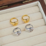 【铜产品】小众设计感金属扭曲不规则耳环冷淡风个性气质潮人网红博主耳扣耳饰女