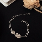 复古做旧小男孩手链复古情侣小众设计感ins网红手饰新款潮手镯女