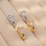 【铜产品】韩国韩版小红书耳环冷淡风复古几何小爱心简约耳扣耳饰女