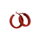 韩国安可拉红色喷漆纹路耳环简约设计感耳圈新品潮流高级感耳饰女