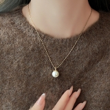 抖音直播热卖复古法式珍珠项链女小众设计珠链花瓣锁骨链ins风颈