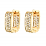 欧美风跨境饰品 铜质锆石耳环 满钻耳钉耳扣简约款女士饰品批发