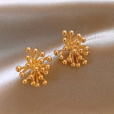 轻奢简约银针烟花耳环韩国小众轻奢耳钉通勤百搭高级感耳饰批发女