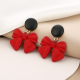 韩版气质时尚甜美时尚蝴蝶结耳环女小香风可爱百搭耳饰