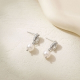 韩国打结珍珠法式气质小众时尚个性轻奢高级设计感耳钉耳饰