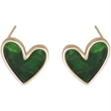 @特价韩国气质爱心设计感独特小众日常简约黑色耳钉耳饰