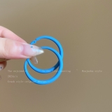 刘亦菲玫瑰同款彩色耳圈女夏天度假风黄色耳饰海边多巴胺圆脸耳环