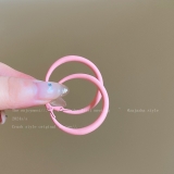 刘亦菲玫瑰同款彩色耳圈女夏天度假风黄色耳饰海边多巴胺圆脸耳环