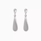 磨砂拉丝水滴耳钉女轻奢高级感显瘦耳环2025年春夏百搭耳饰品