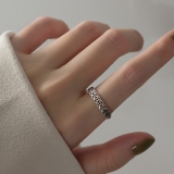 @特价新中式复古钱币情侣戒指男女一对轻奢小众设计高级感简约招财指环