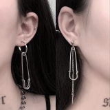长款耳钉女流苏耳环日韩潮耳坠耳饰个性趣味别针耳圈冷淡风时尚酷