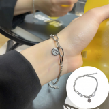 幸运字母手链男女款小众ins嘻哈简约个性饰品设计感百搭手饰配饰