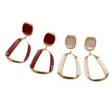 法式复古不规则扭曲耳环时尚设计感新款滴油耳环高级感简约潮耳饰