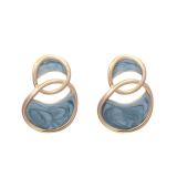 @特价  新款女夏看海蓝色出游耳环搭配高级感轻奢法式设计耳钉耳饰女