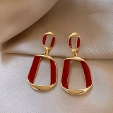 法式复古不规则扭曲耳环时尚设计感新款滴油耳环高级感简约潮耳饰