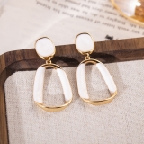 法式复古不规则扭曲耳环时尚设计感新款滴油耳环高级感简约潮耳饰