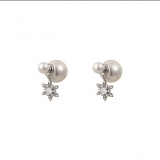 双面珍珠两戴雪花流苏气质耳饰小众设计感轻奢耳环 秋冬新款耳饰