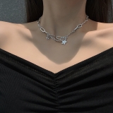 @特价复古短款五角星项链女小众设计感ins性冷淡风锁骨链星星颈链