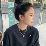 @特价多层叠戴卫衣项链女轻奢小众设计感ins冷淡风嘻哈锁骨链毛衣配饰