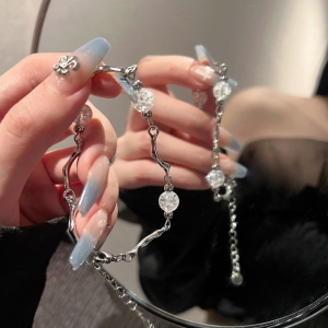 @特价韩国个性不规则金属女夏季冷淡风网红百搭配饰ins小众设计感手链