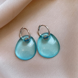 亚克力圆形椭圆形耳扣网红同款气质耳环时尚简约耳饰小众高级感女