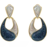 高级感蓝色水滴耳钉特别设计感独特耳环温柔法式赫本风耳饰女小众