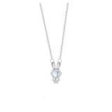 可爱太空宇航员兔子项链女小众简约设计感小动物锁骨链2025年新款