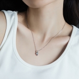 可爱太空宇航员兔子项链女小众简约设计感小动物锁骨链2025年新款